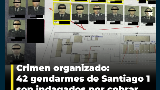 Crimen organizado: 42 gendarmes de Santiago 1 son indagados por cobrar por el ingreso de visitas indocumentadas, alcohol y drogas