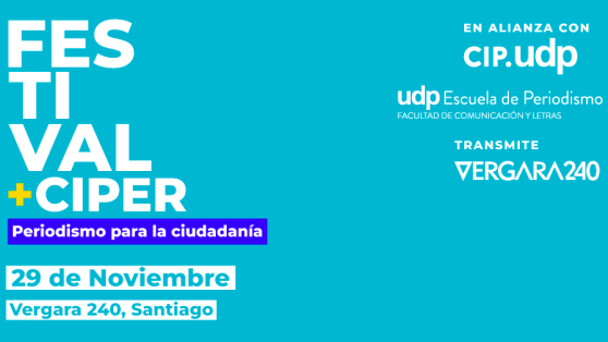No te pierdas el Festival +CIPER el próximo sábado 29 de noviembre