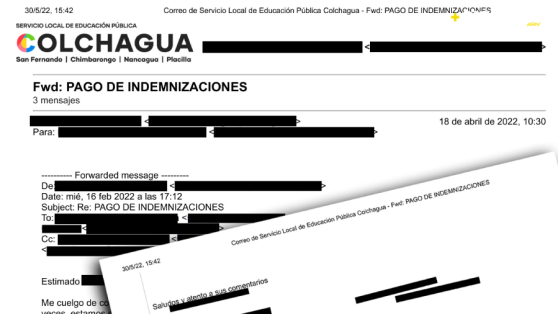 Correos muestran que el SLEP de Colchagua desvió $2.253 millones para financiar indemnizaciones por despidos ilegales